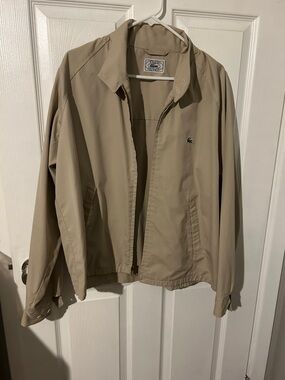 Vintage Izod Lacoste Tan Lightweight Zip Jacket XL